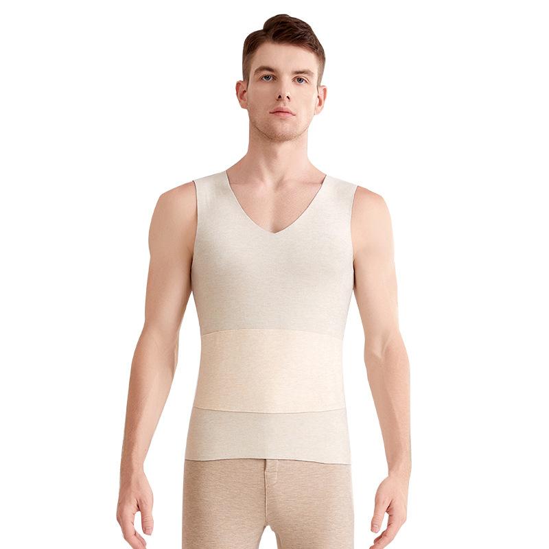 メンズ 保温ベスト 男性用 徳绒 再生繊維 シルク カシミヤ混 厚手 裏起毛 静電気防止 抗菌 防寒 肌着 下着 トップス グレー系 ネイビー系 ブラック系 ベージュ系