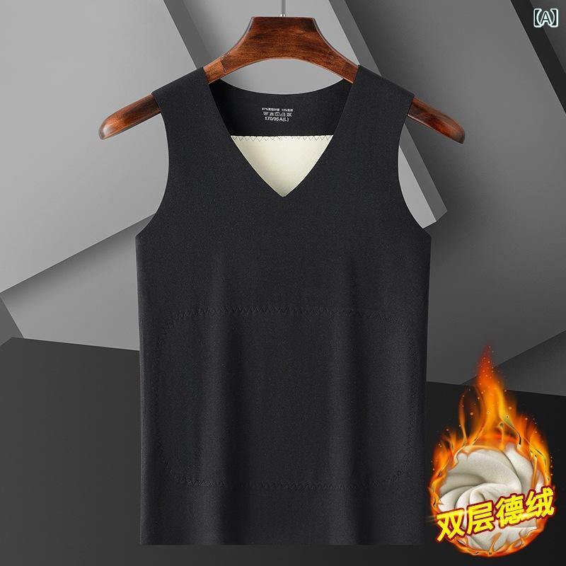 肌着 レディース メンズ 兼用 発熱 保温 腹巻き 付き あったか インナー 背中 腰 冷え対策 ラウンドネック トップス 再生繊維 無地 ブ..