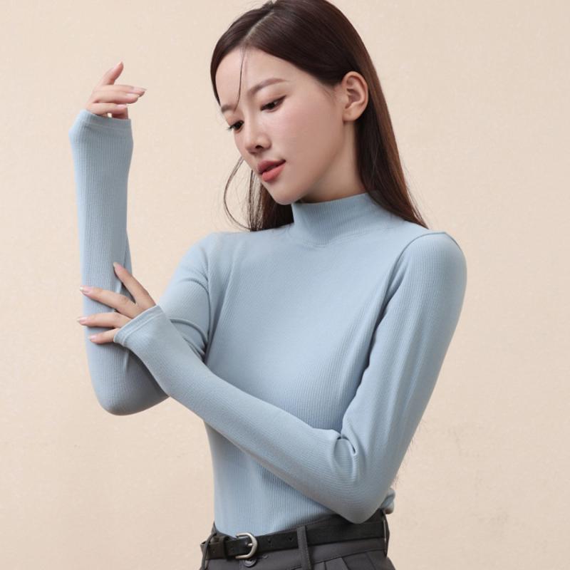 カットソー レディース トップス インナー パリ 陽イオン 保温 ラウンドネック モックネック 秋冬 あっ..