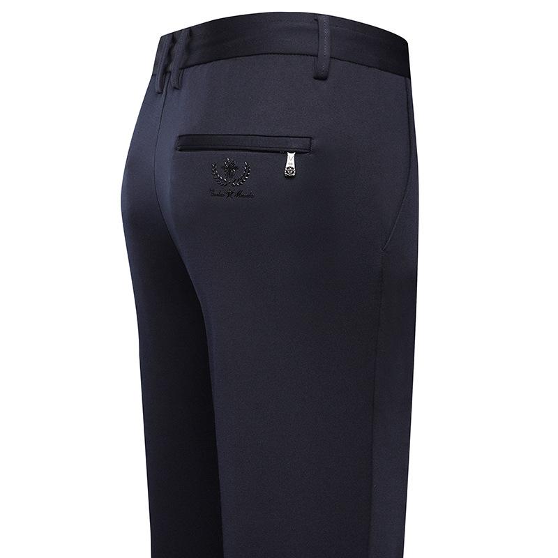 西パンツ 男性用 秋冬 加絨 加厚 リラックス ビジネス スラックス 中高年 伸縮ウエスト ストレート ゆ..