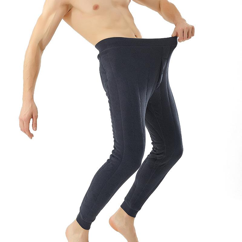 メンズ ウール パンツ 裏起毛 あったか インナー 三層 極厚 保温 長ズボン 秋冬 男性用 羊毛 混紡 防寒..