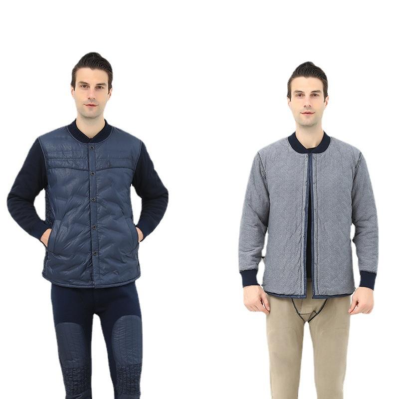 インナー レディース メンズ 羽毛 あったか 防寒 肌着 上下セット ポリエステル100% ラウンドネック 花..