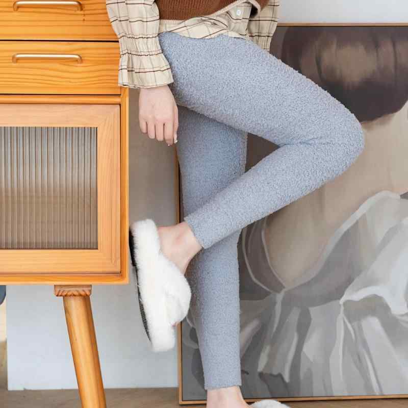 ズボン 男性用 あったか裏起毛 レギンス スパッツ 伸縮性 ストレッチ 部屋着 ルームウェア 秋冬 厚手 パジャマ グレー ピンク系