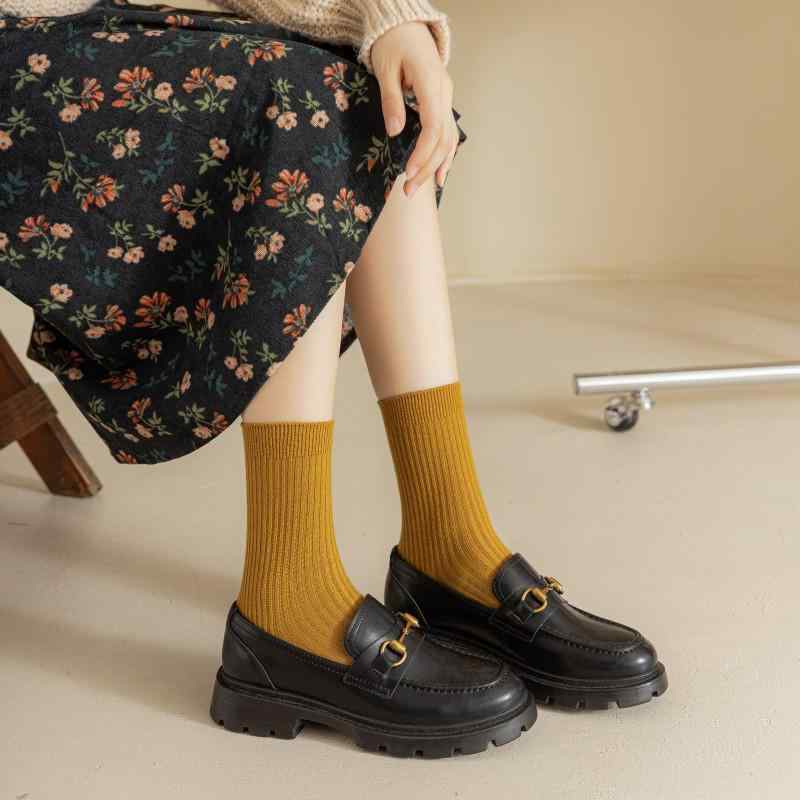 靴下 レディース 羊毛 ウール ソックス 秋冬 保温 中筒 靴下 パイルソックス ルームソックス 冷え取り ..