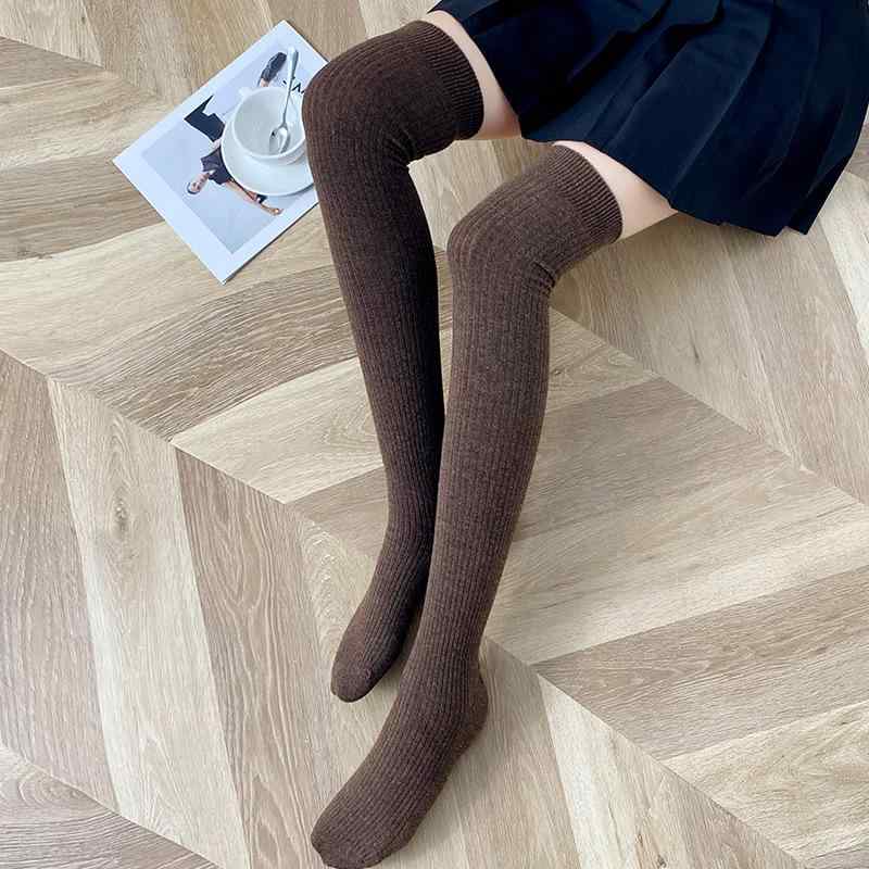 靴下 レディース ウール混 オーバーニーソックス 吸汗性 通気性 あったか 美脚効果 ミルクホワイト コ..