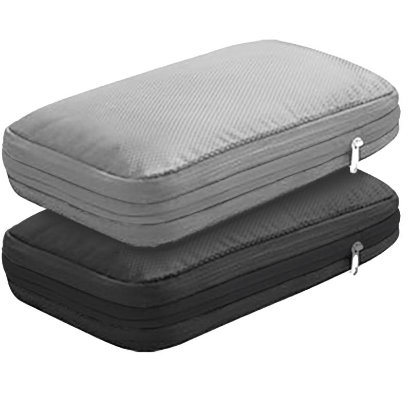 【2025年春モデル】FLIEGER 圧縮トラベルポーチ スッキリ簡単3step 圧縮で衣類スペース最大50％節約 大きめサイズ 3泊 日本メーカー 旅行用圧縮袋 海外旅行 出張 両面収納 2Way 軽量 強化ナイロン