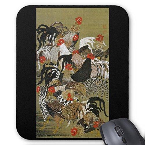 伊藤若冲『 群鶏図 』のマウスパッド：フォトパッド（ 伊藤若冲シリーズ ）