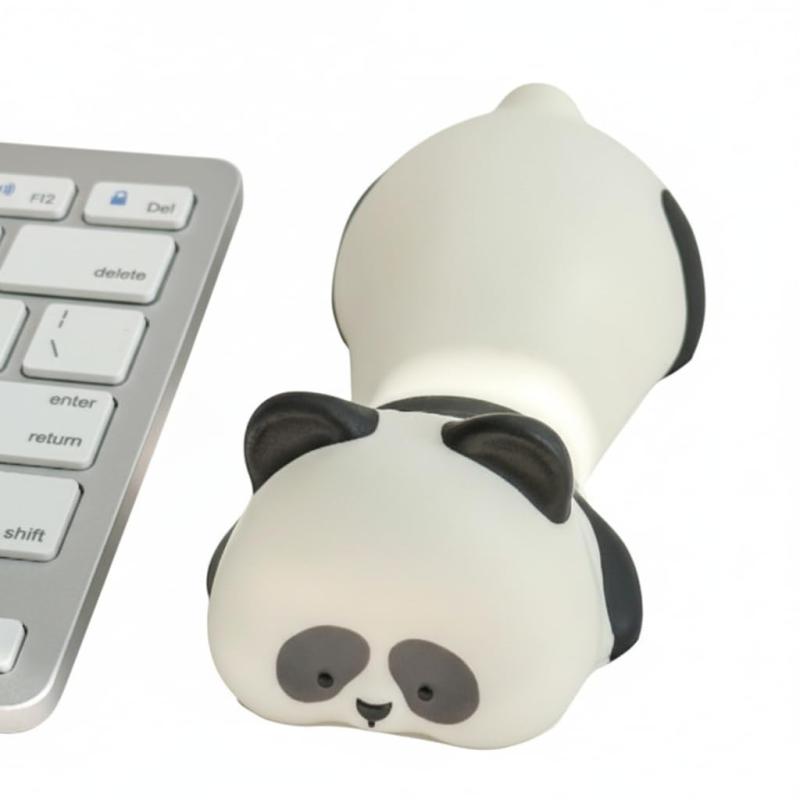 低反発メモリーフォームマウスパッド リストレスト付き、かわいいパンダデザイン、手首サポート、オフ..