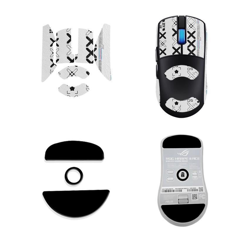 ASUS ROG Harpe II Ace 用 マウスグリップ テープ マウスフットパッド用滑り止め【NOUKAJU】 ASUS ROG Harpe II Ace ゲーミングマウス 用 滑り止めグリップテープ 極薄 優れる吸水性 アンチスリップ テー