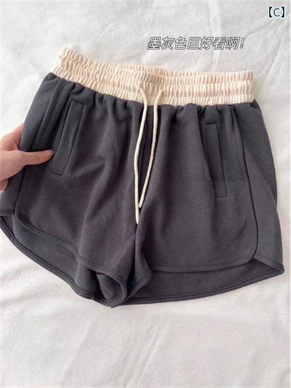 ショートパンツ レディース ハイウエスト 着痩...の紹介画像3