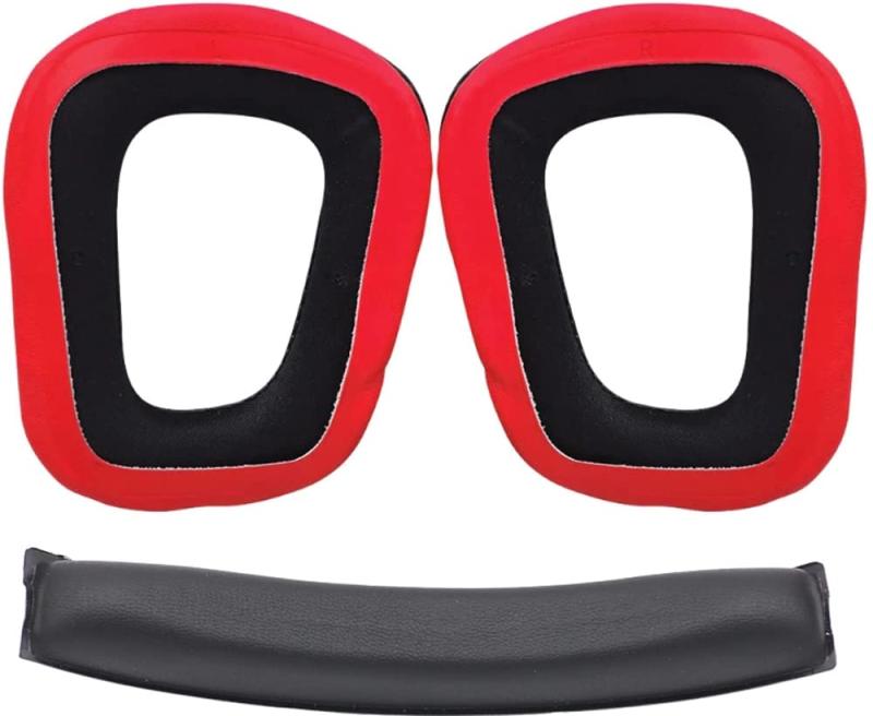 オーディオファン 交換用メッシュイヤーパッド for G230 G331 G430 G431 G231 G930 イヤーパッド 1ペア ＋ ヘッドクッション セット ブラックレッド ゲーミングヘッドセット ヘッドセット ソフトフォヘッドセット(G230 G331 G430 G431 G231 G930)と互換性のある交換用メッシュイヤーパッド1ペアとレザーヘッドクッション1個のセットです。ソフトフォームを内蔵した快適なフィット感と通気性の高いメッシュ素材により長時間使用しても疲れにくい装着感を実現しました。●対応機種 G230／G331／G430／G431／G231／G930 ●サイズ 縦 98mm×横 78mm×厚 20mm●製品内容 メッシュイヤーパッド(ブラックレッド)×1ペア ／レザーヘッドクッション(ブラック)×1個●期間 お届け日より1ヶ月