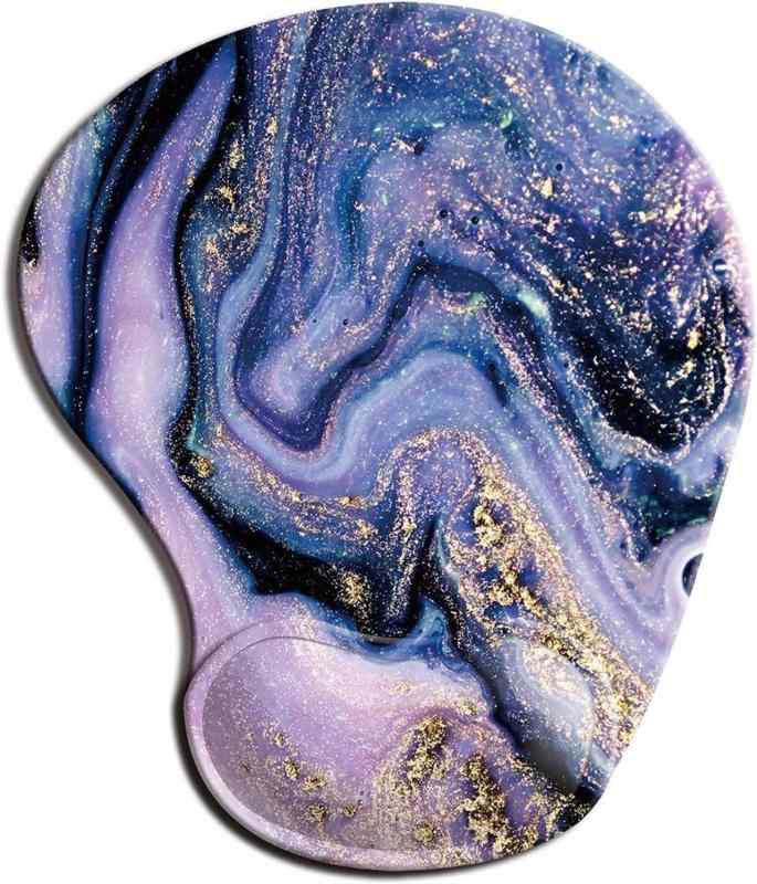 マウスパッド 大理石柄 リストレスト一体型 手首クッション 滑り止め 人間工学 ゲーミングマウスパッド おしゃれ 低反発 疲労低減