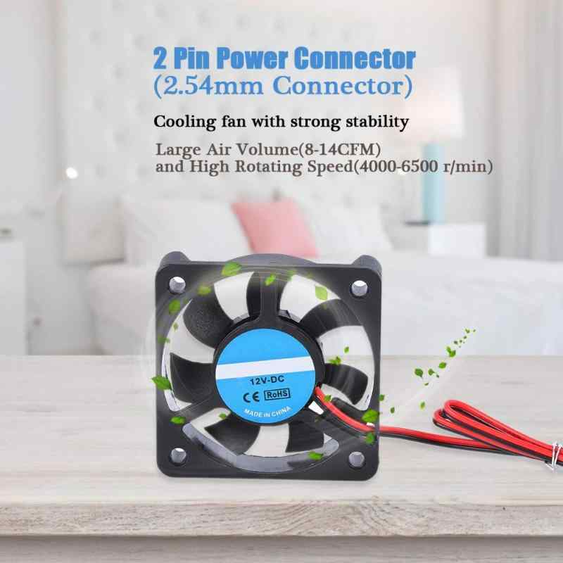 Richer-R 3D�ץ����ѥե��� 50mm x 50mm x 10mm 3D��ѥե��� 2Pin 12V 4000-6500 RPM 30dB 8-14CFM ��®��ѥե��� ��������ե��� 3D�ץ������ 2�ĥ��å�