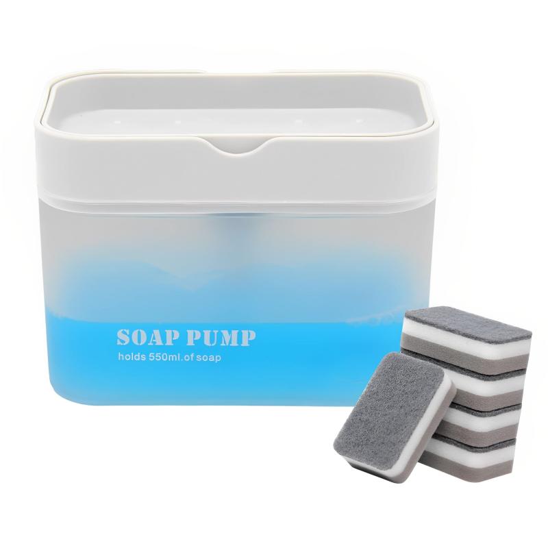 East Leaf キッチン 洗剤 ディスペンサー スポンジ ホルダー ワンプッシュ 片手で出せる [ キッチンス..