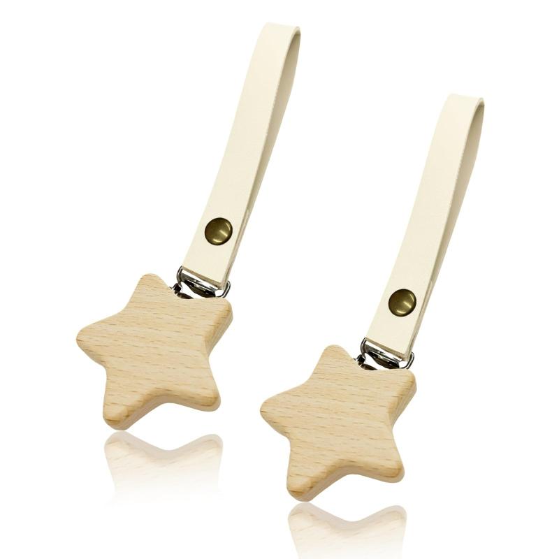 Khers ブランケットクリップ 2本セット PUレザー くすみカラー ベビーカー クリップ ブランケット