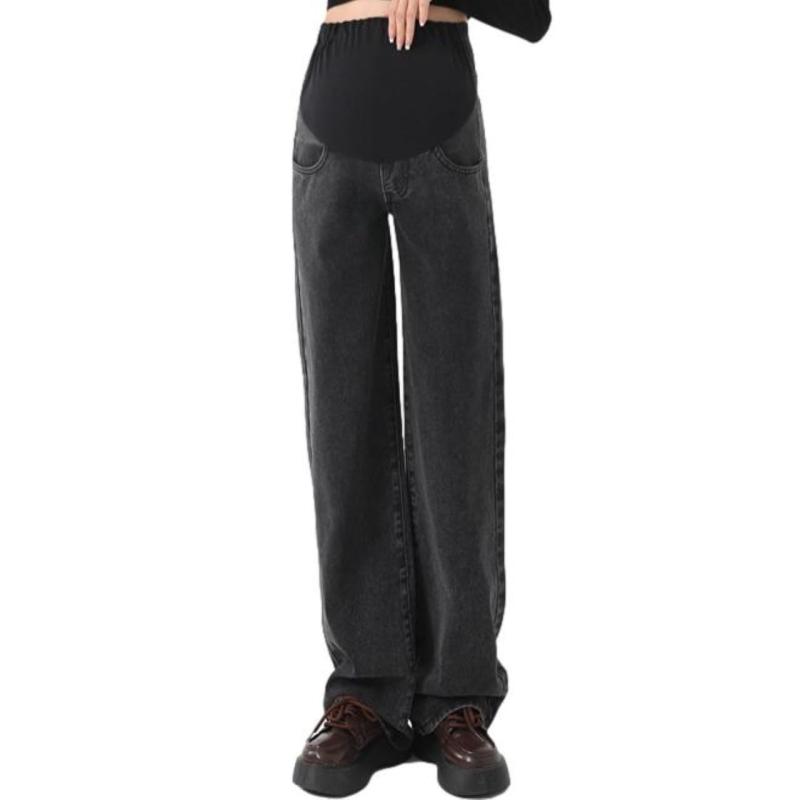 [J-Scott] [ジェイスコット] マタニティ ストレートデニム レディース パンツ 産後 ゆったり ウエストゴム アジャスター付き JS131