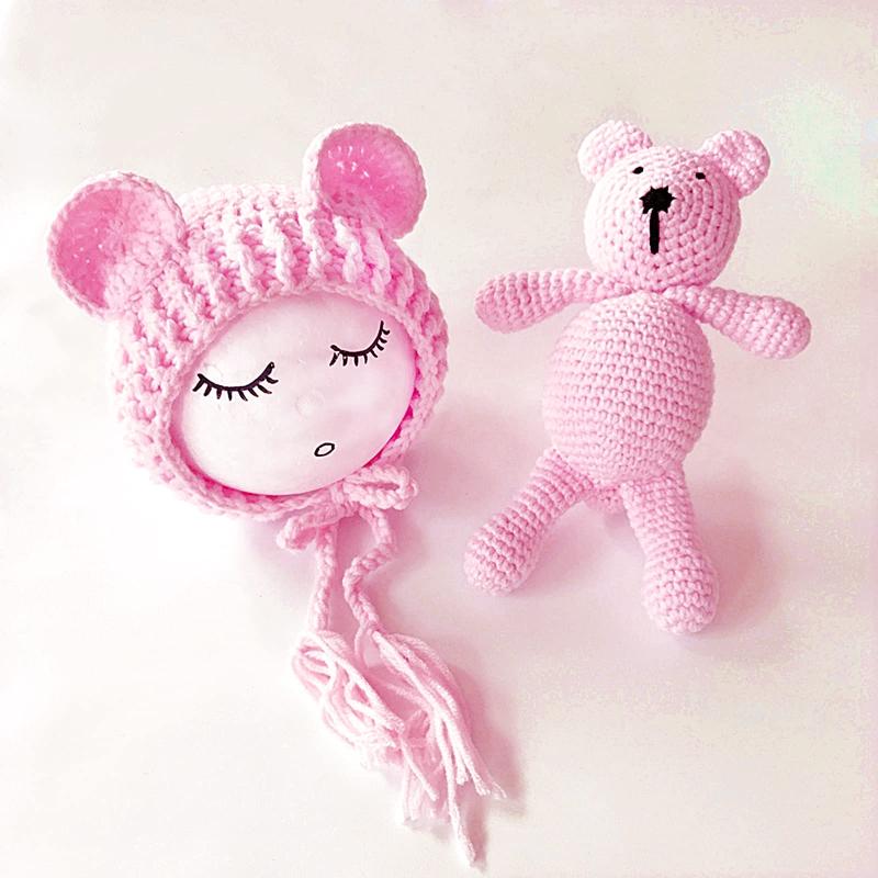 [TradeWind] 赤ちゃん 新生児 ニューボーンフォト 寝相アート コスチューム 撮影 ニット帽 ぬいぐるみ ..