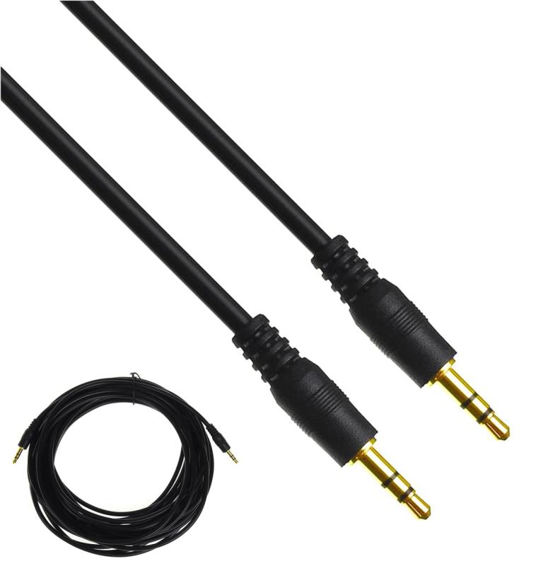 ANE ステレオミニプラグケーブル 1000cm(10m) ブラック シリコンゴム [オスオス] コード径約3mm 金メッ..