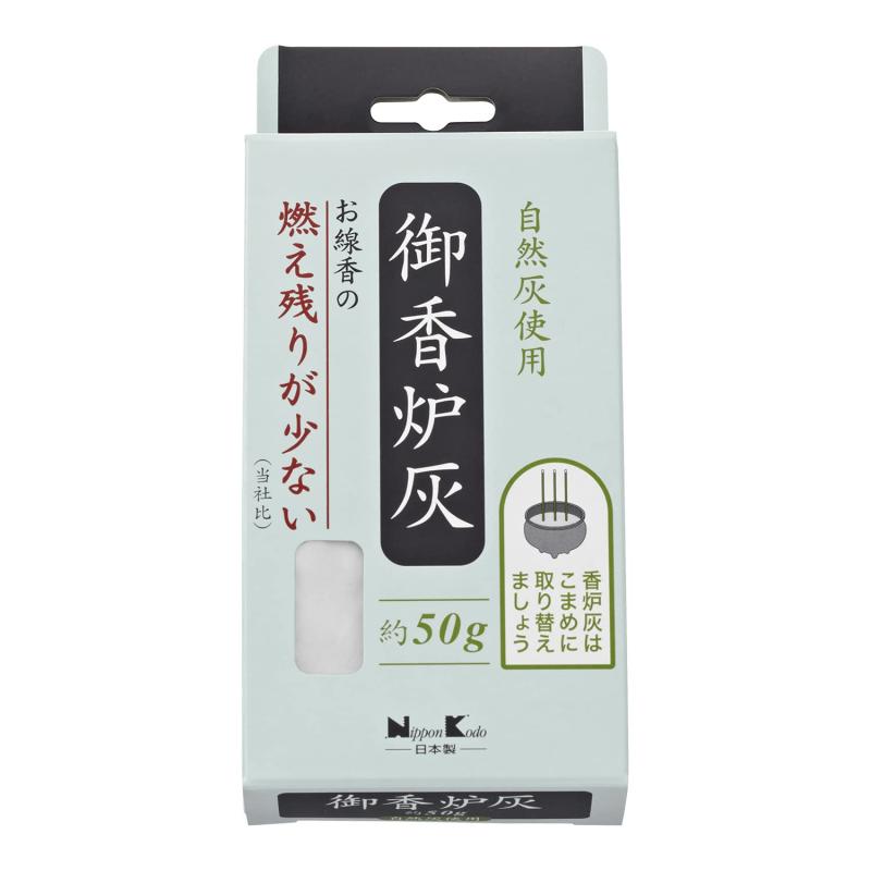 日本香堂(Nippon Kodo) 御香炉灰 燃え残りが少ない 約50g入