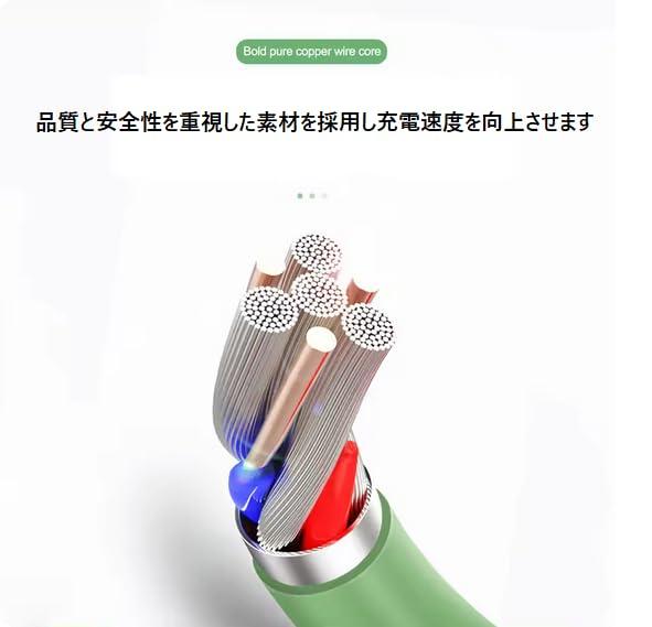 USB Type-A to Type-C ケーブル, ミントグリーン, 高速充電・データ転送対応, 1m,ノンブランド,シリコンタイプ, [並行輸入品]