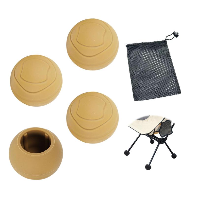 【雲見】チェア脚カバー アウトドア 4個入り ヘリノックスチェア カバー ゴム ヘリノックスチェアワン チェアツー用 椅子脚カバー キャンプ 収納袋付 床保護 傷防止(4.0)