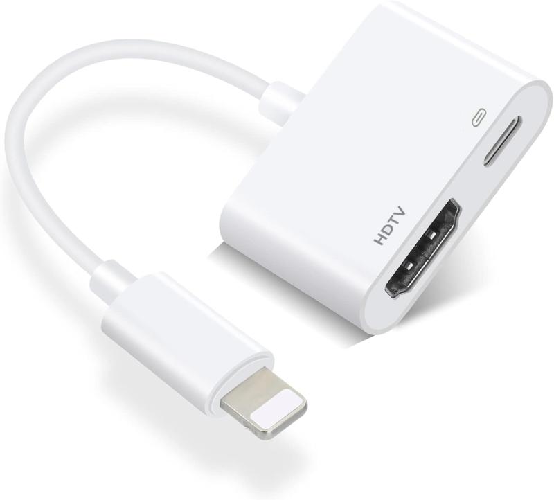 【Lightning HDMI 変換アダプタ】 iPhone/iPad対応｜電源不要・挿すだけ簡単｜1080P ミラーリング｜テレビ・モニター・プロジェクター接続｜FBA発送 [並行輸入品]