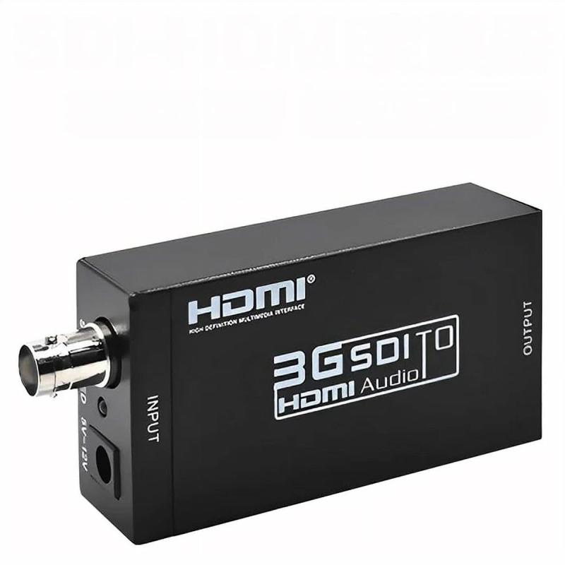 SDI to HDMI コンバーター 3G-SDI/HD-SDI/SD-SDI HDMI変換器 sdi hdmi 変換 1080P 60Hz SDIからHDMIへの変換器 音声同期伝送 ESD保護機能搭載 カメラ対応