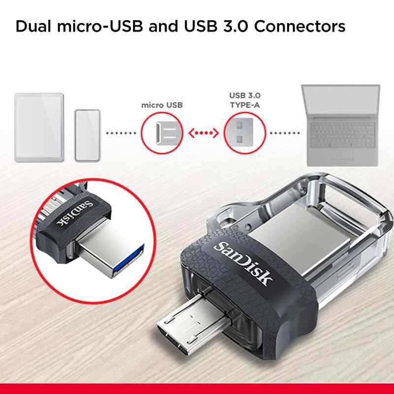 SanDisk ( サンディスク ) 64GB USBメモリー Ultra Dual Drive M3.0 OTG(Android対応) USB3.0対応 R:150MB/s SDDD3-064G-G46 ［ 海外パッケージ ］ - Image 2