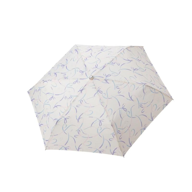 aquas hack(アクアスハック) 折りたたみ傘 雨傘 リボン柄 ブランド グラスファイバー 丈夫 レディース 55cm 10002055