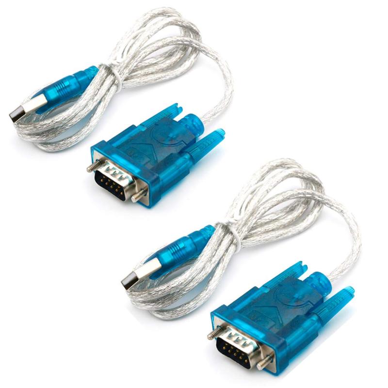 Hailege 2個セット CH340 USB-RS232 USB-シリアルUSB-9P DB9ケーブルCOMポート変換ケーブル