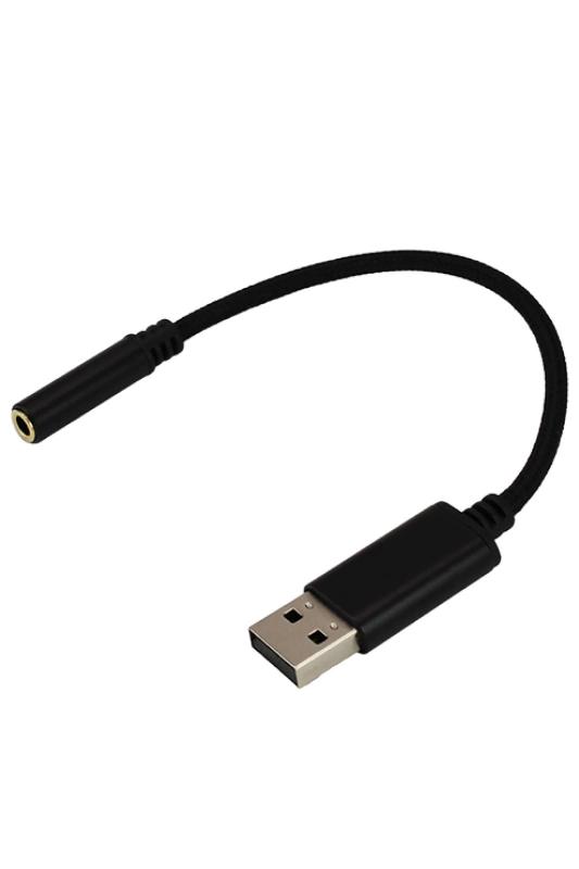 SOUNDWARRIOR Φ3.5mm → USB-A オーディオ変換ケーブル 高耐久 | SWA-HS-USBA
