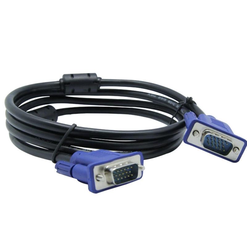 ディスプレイケーブル VGAケーブル たいまもう ふしょくぼうし ブラックラインブルーヘッド3+5 VGAライン 1.5m 磁気リング干渉防止 1080P 画面 パソコン/モニタ/プロジェクタ/ハイビジョンテレ