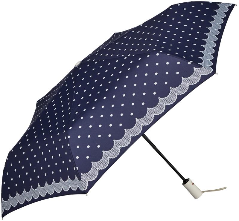 aquas hack(アクアスハック) 自動開閉 折りたたみ傘 超はっ水 ドット柄 レース柄 折傘 軽量 丈夫 グラスファイバー ブランド おしゃれ レディース 10002052