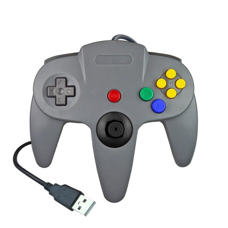 SRPJ USBコントローラー N64スタイル 有線USBゲームパッド ジョイパッドコントローラー レトロゲーム クラシック for Windows Mac Raspberry Pi