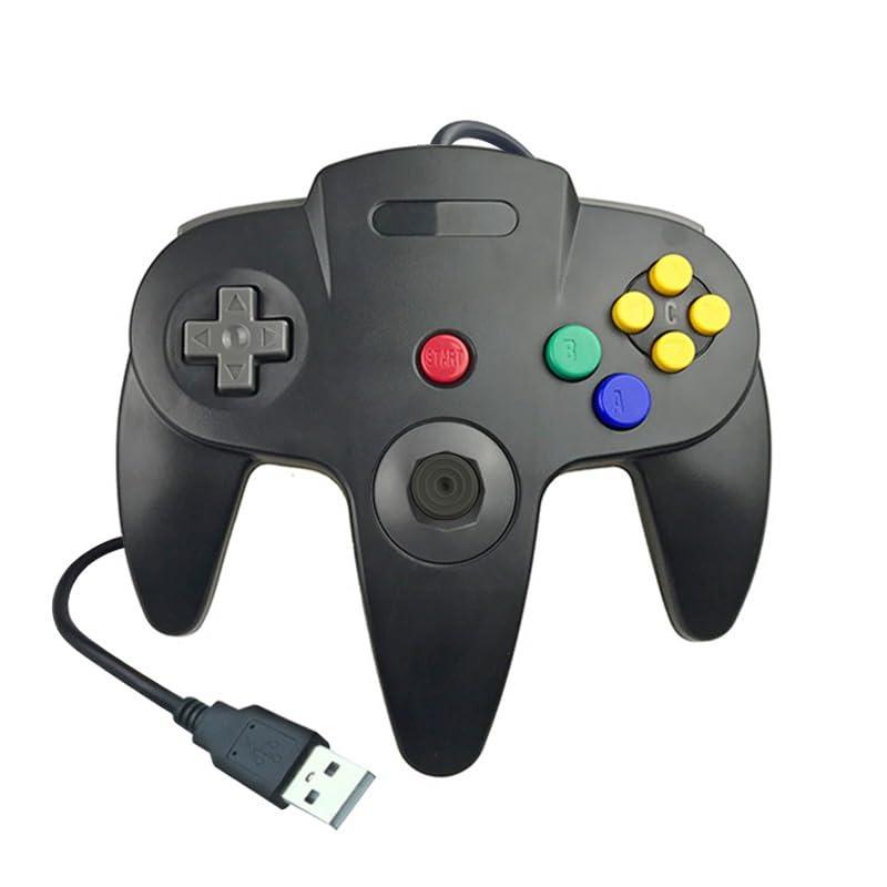 SRPJ USBコントローラー N64スタイル 有線USBゲームパッド ジョイパッドコントローラー レトロゲーム クラシック for Windows Mac Raspberry Pi