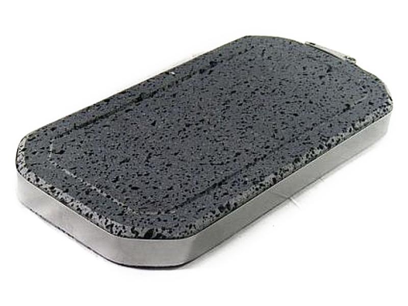 み尋「高耐久溝付き溶岩プレート」15×30×3cm厚 黒玄武製