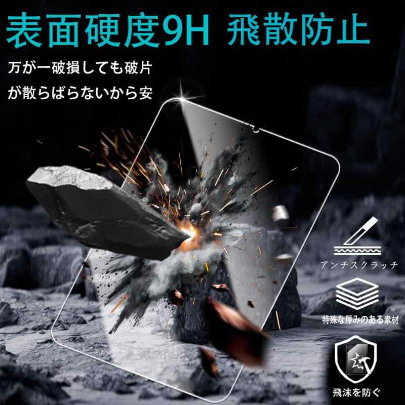 HUAKE アンチグレア 紙のような描き心地 iPad mini 7 第7世代 A17 Pro 2024 / iPad mini 6 第6世代 適用 ガラスフィルム 強化ガラス 反射防止 保護フィルム【2枚+ガイド枠付き 】 ﻿