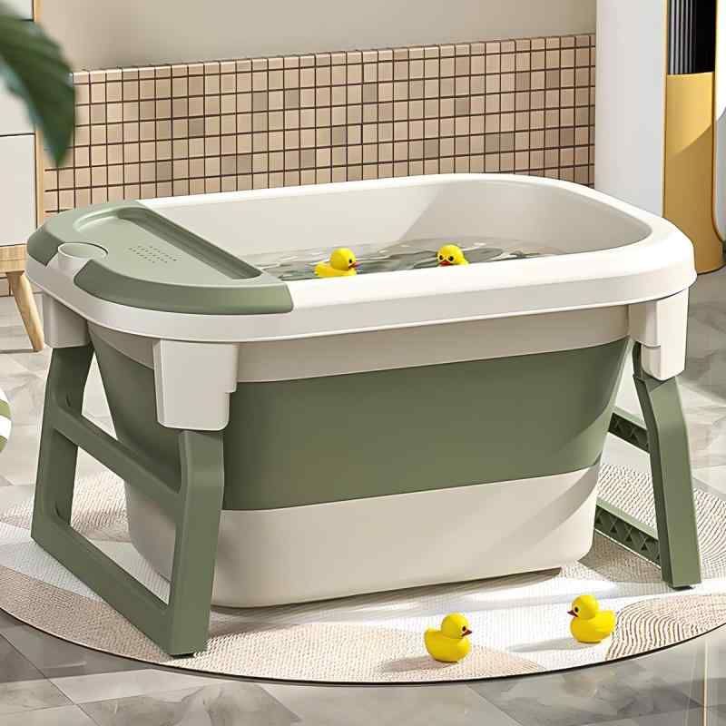 NIELHYUN 折り畳み浴槽 水風呂 浴槽 バスタブ ベビーバス ポータブルバスタブ 組立不要 簡易浴槽 風呂桶 SPA 収納便利 持ち運び 耐久性 浸漬式 キャンプ 子供 キッズ