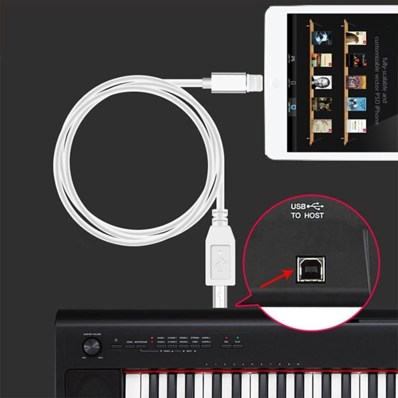 Lightning to USB 2.0ケーブルタイプB接続ケーブルコンバータオーディオインターフェイス、キーボード、USBマイクfor iPhone 8 7 Plus 6 6s 5s SE iPad BB-ZX-15-02