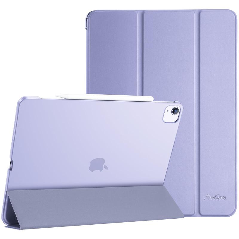 ProCase iPad Pro 12.9 ケース 第6/5/4/3世代に適用（2022 2021 2020 2018） スリム 三つ折り スタンド スマートカバー Pencilのペアリングと充電に対応 - パープル