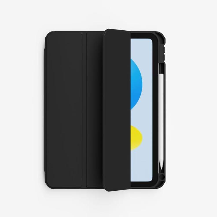 エアコート for iPad (A16) ブラック ペンスロット カバー取外し可 クリア HIPA2407BK