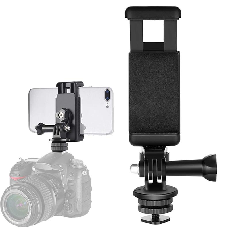 TokTech ホットシューアダプター カムコーダーホットシューアダプター スマート ォン ホットシュー スタンド アタッチメント フォンアダプター シューマウントアダプター カメラ スマホホル(2.0)