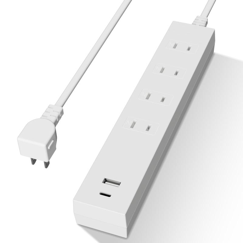 【ヒカリテラス】PD対応 シャッター付電源タップ 雷ガード USB付 Type-C 20WPD出力 USBタップ 4個AC口 ..