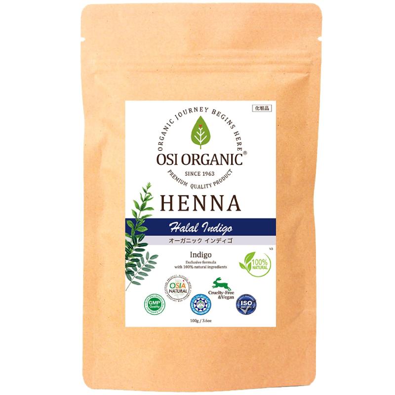 OSI ORGANIC حلال الحناء ハラールヘナ HALAL HENNA 100g/3.6oz 取扱説明書付