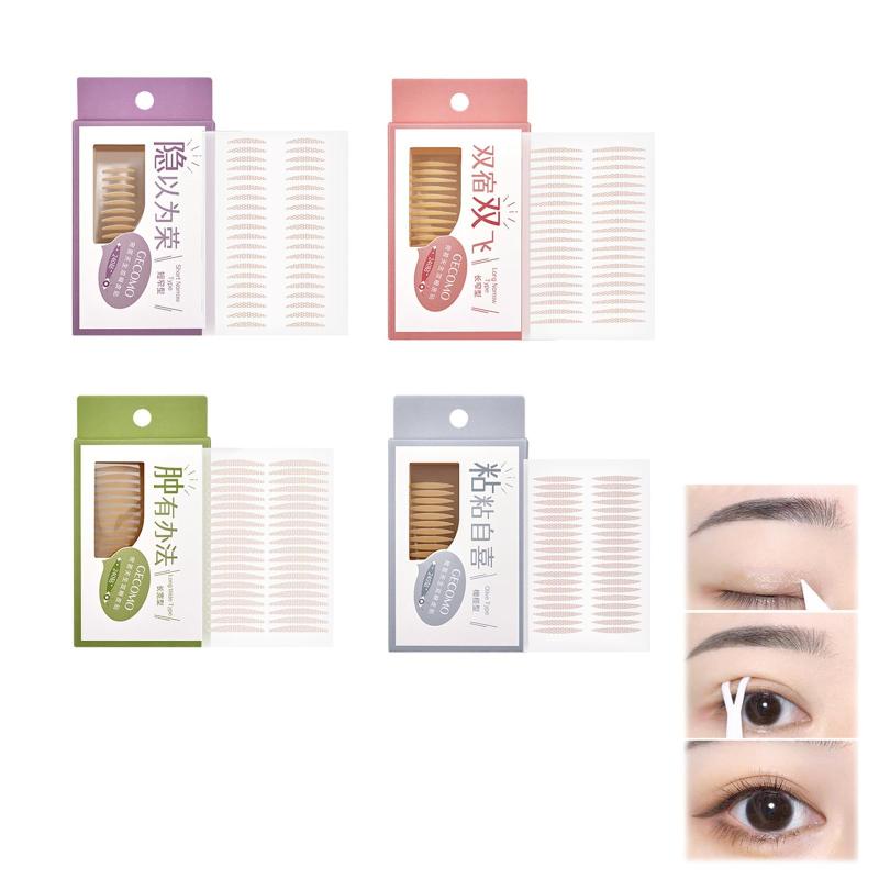 nalaina まぶたテープ 二重テープ (4タイプ混合 960枚) アイテープ 両面 アイテープ メッシュ 透明 極細 肌色 強力 粘着力 目立たない テープ