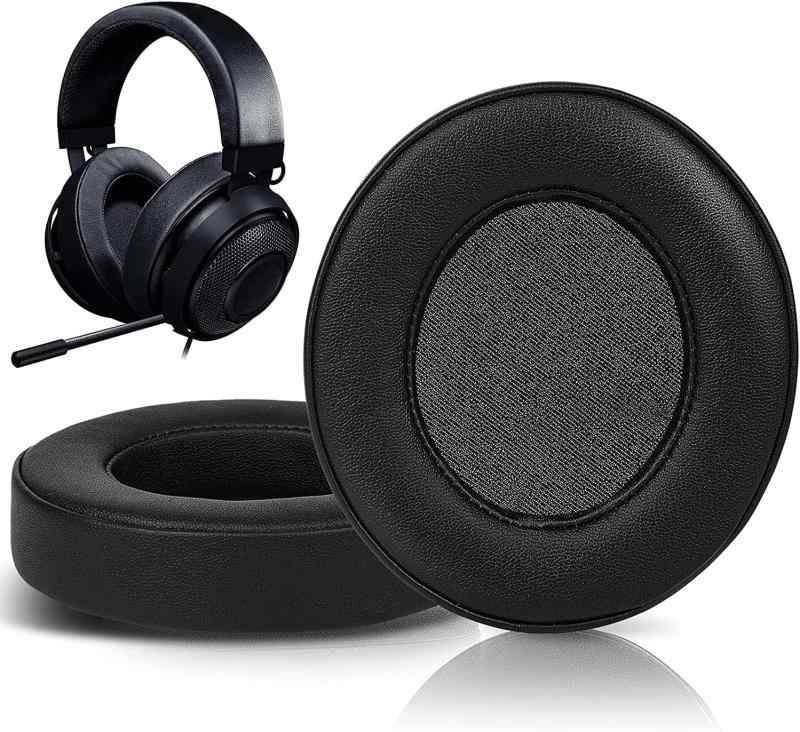 SOULWIT イヤーパッド イヤークッション 交換用パッド Kraken Pro V2 / Kraken 7.1 V2 / Kraken Stormtrooper Edition ゲーミングヘッドセットに対応 ヘッドパッド 高密度フォーム