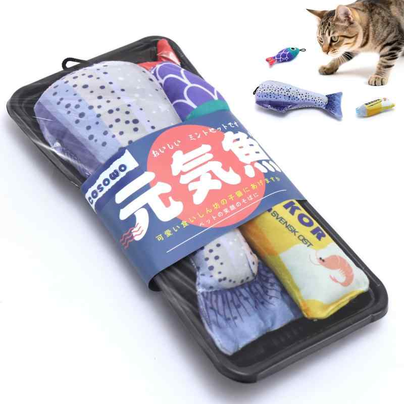 猫おもちゃ 元気魚 刺し身3点セット またたびトイ 猫用ぬいぐるみ 魚型 またたび玩具 ひとり遊び 噛むおもちゃ キャットニップ 天然安全 耐久性 噛むスティック 運動不足解消 ストレス解消