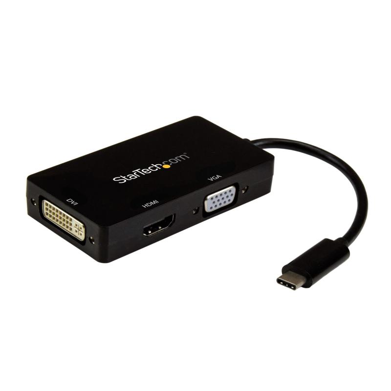 StarTech.com 3 in 1 USB Type-Cマルチアダプタ 4K/30Hz USB-C - HDMI/DVI/VGA ブラック CDPVGDVHDBP