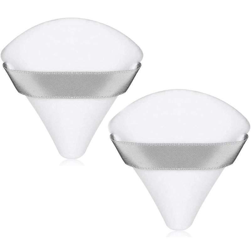 パウダーパフ スポンジパフ 2個入 扇形 多機能 柔らかい メイクパフ メイク用スポンジ 化粧パフ 乾湿兼用 美容 メイクツール