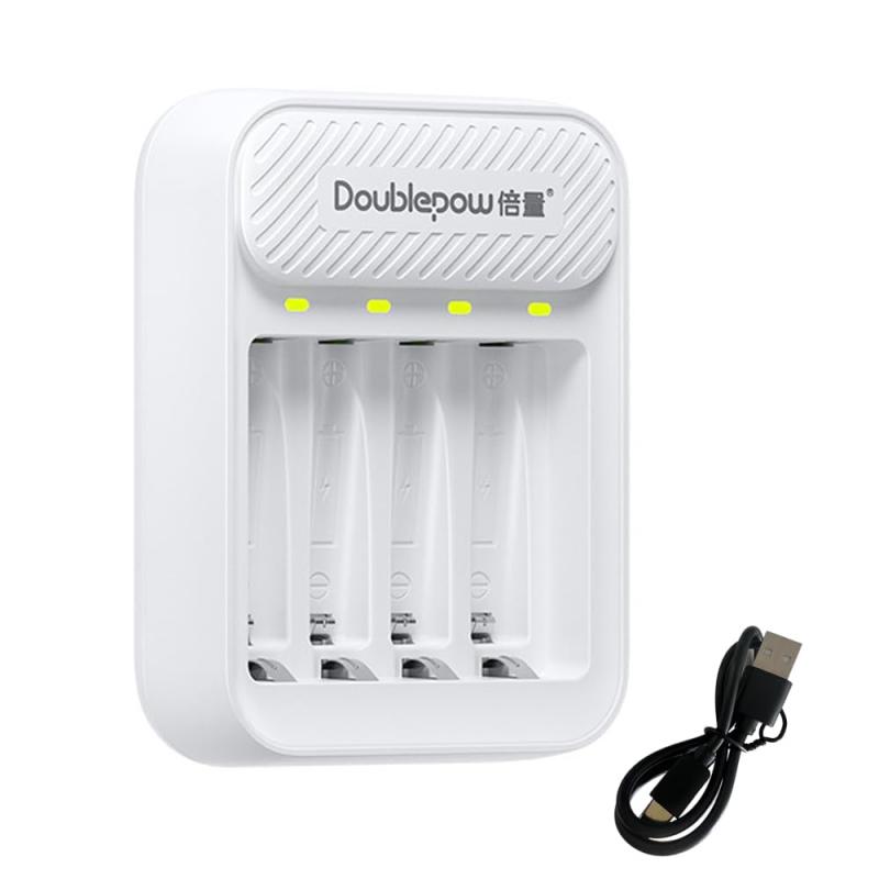 Atsoanny 充電池充電器 単3形・単4形 1.2Vニッケル水素/ニカド電池対応 4本同時充電可能 急速電池充電器 Type-C入力ポート コンパクト 携帯便利 独立したスロット 自由に組み合わせて充電可能 Typ(2.0)
